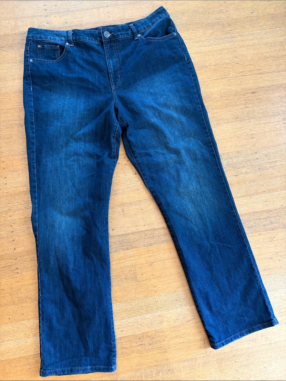 Bandolino Women’s Dark Blue Straight-Leg Samantha Jeans
